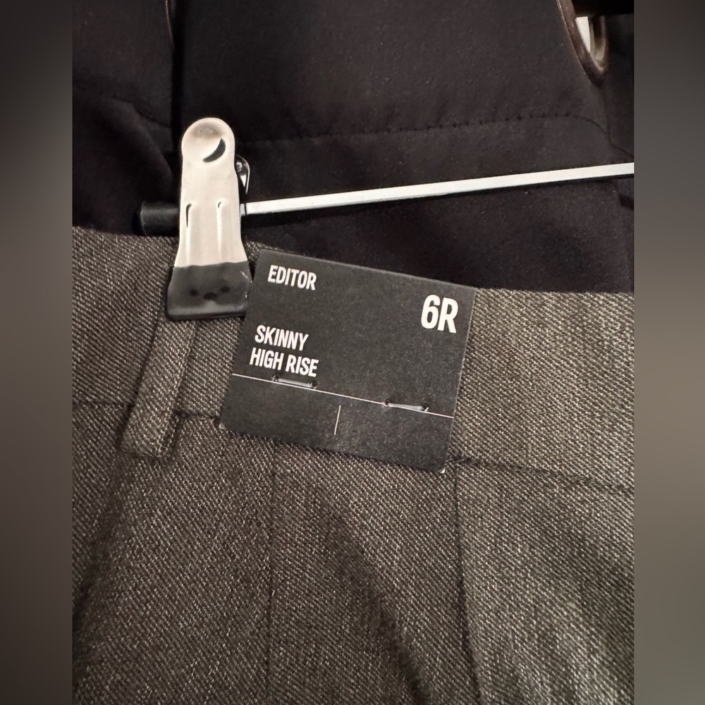 Express Editor Skinny High Rise Gray Women's Pants - Picture 3 of 4